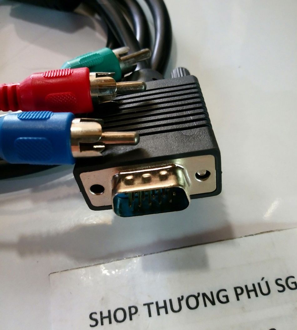 [HCM]Cáp tín hiệu VGA ra 3RAV (AV-Hoa sen): Cáp dài 1.5M