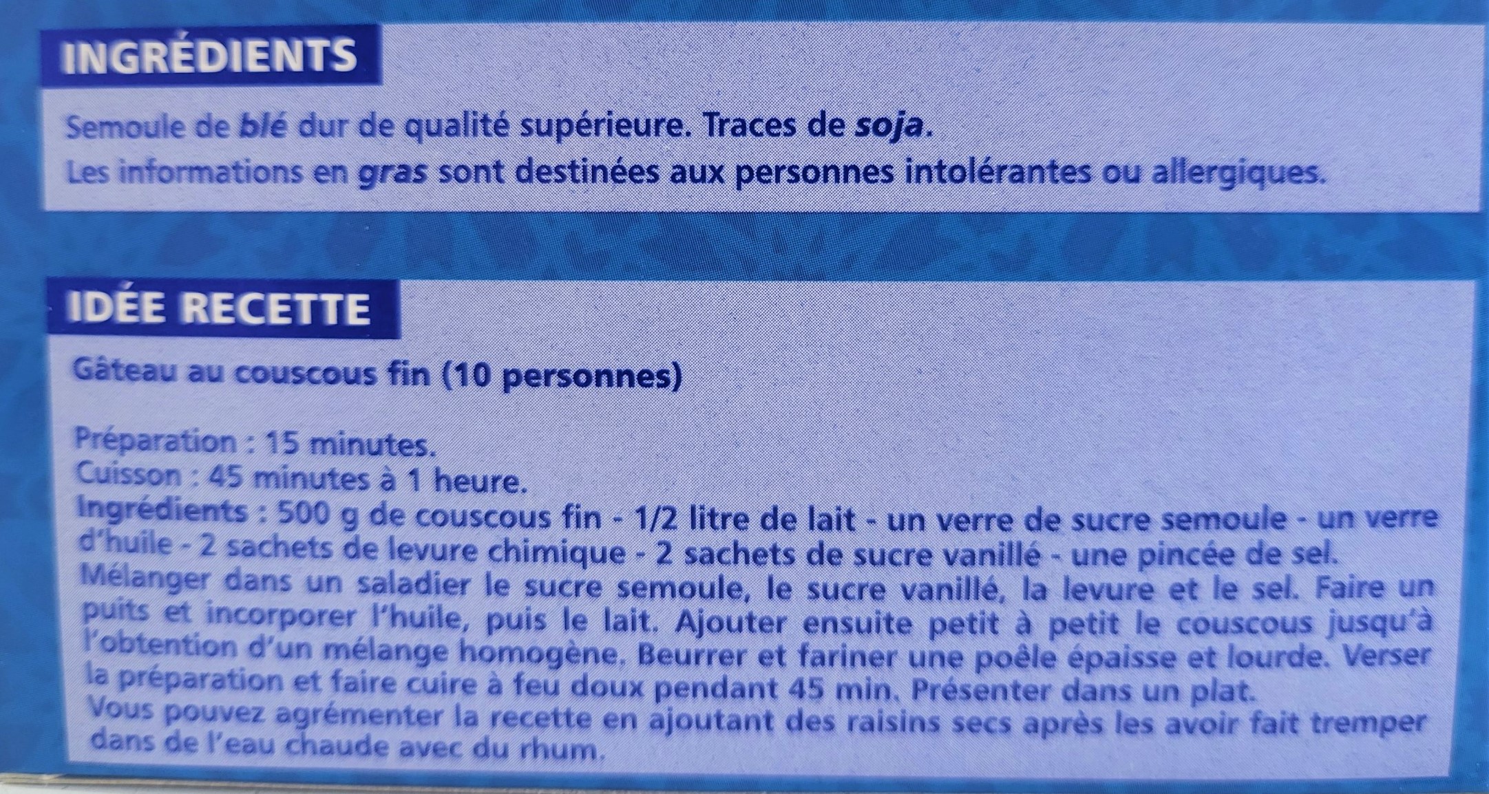 [Hộp 500g] HẠT LÚA MÌ CỨNG [Italia] CSN CousCous
