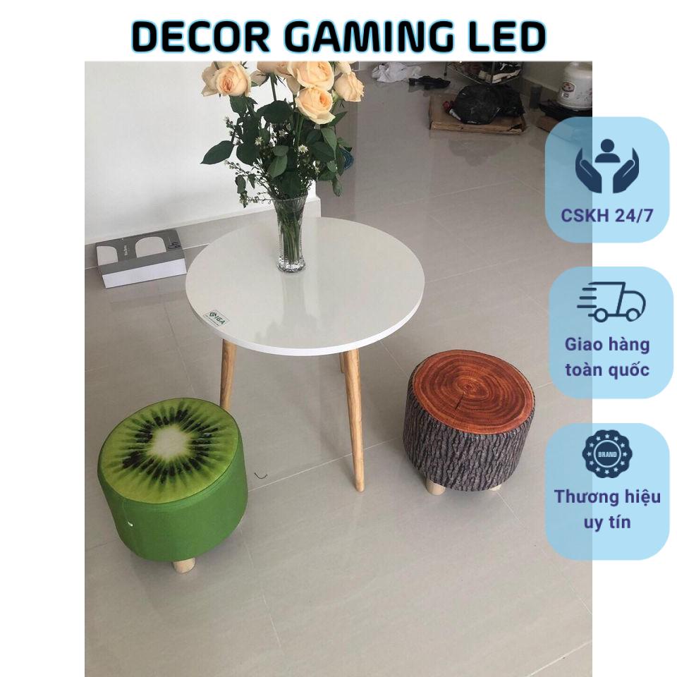 Bàn trà tròn, bàn sofa tròn mặt gỗ kích thước 60cm