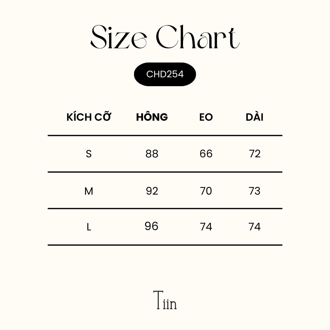 Chân váy cạp liền nhún sườn TIINSTORE CHD254
