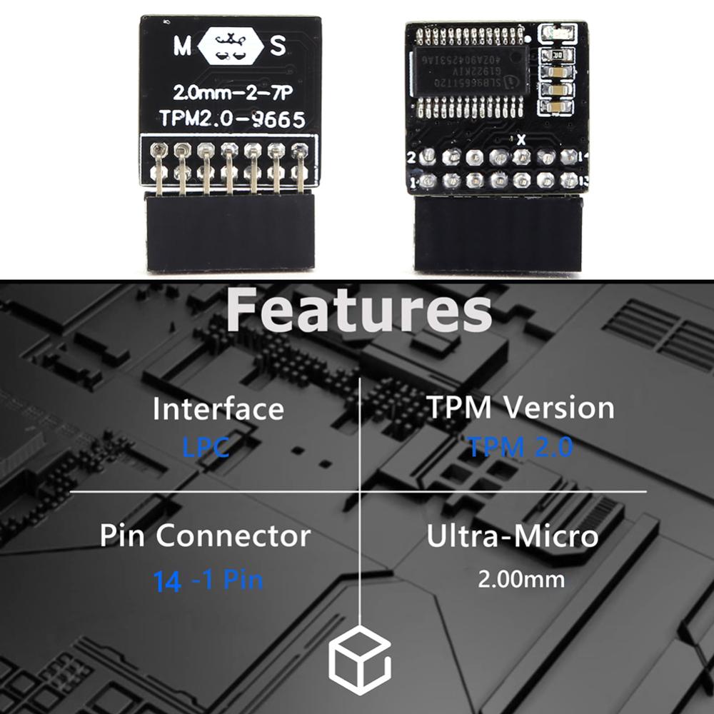TPM 2.0 Encryption Security Module LPC Interface Cryptography Security Module Encrypted Information Cryptography Module for ASUS/MSI/ASRock