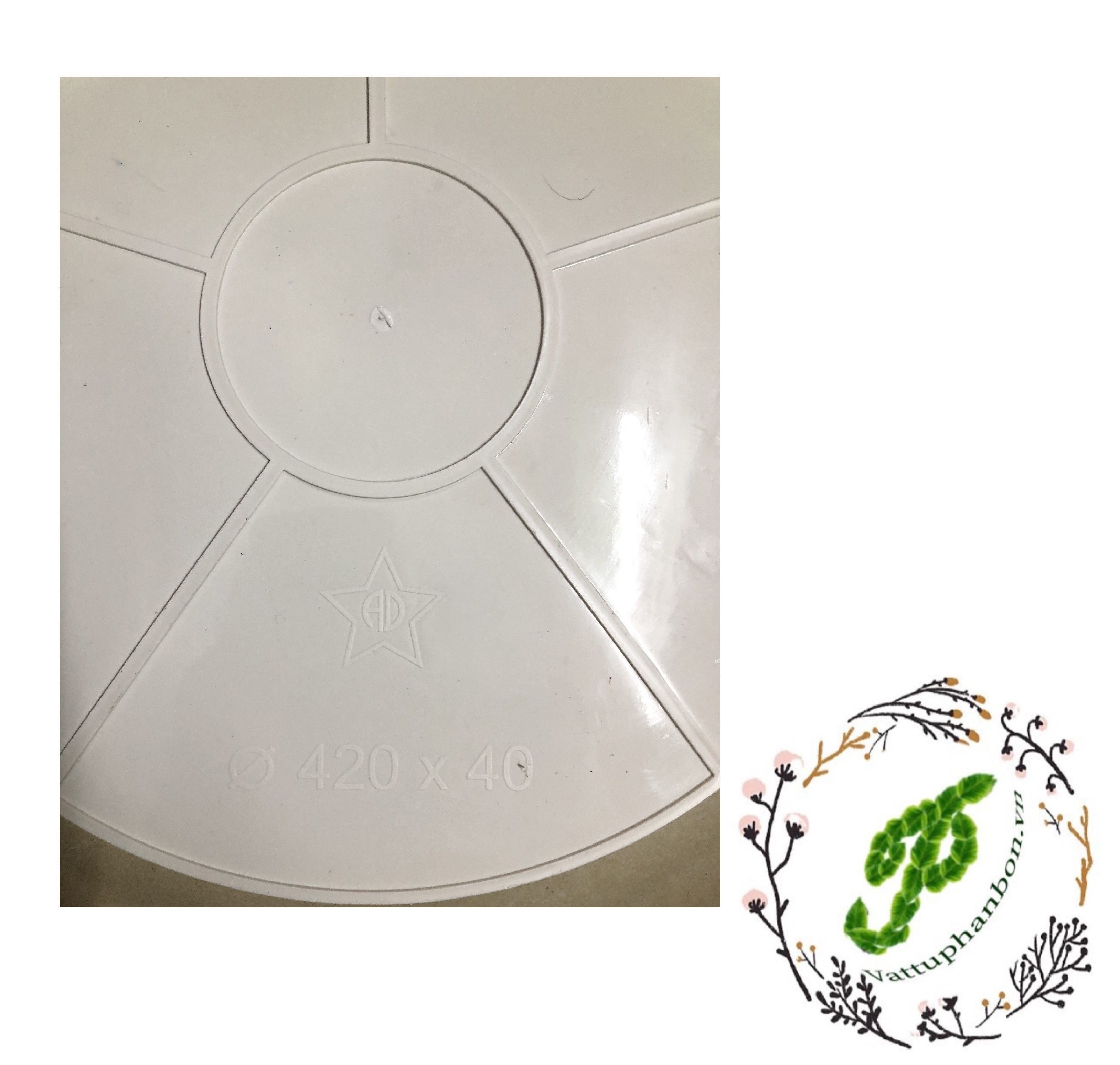 Đĩa lót chậu tròn khía Phi 42cm - #061D#