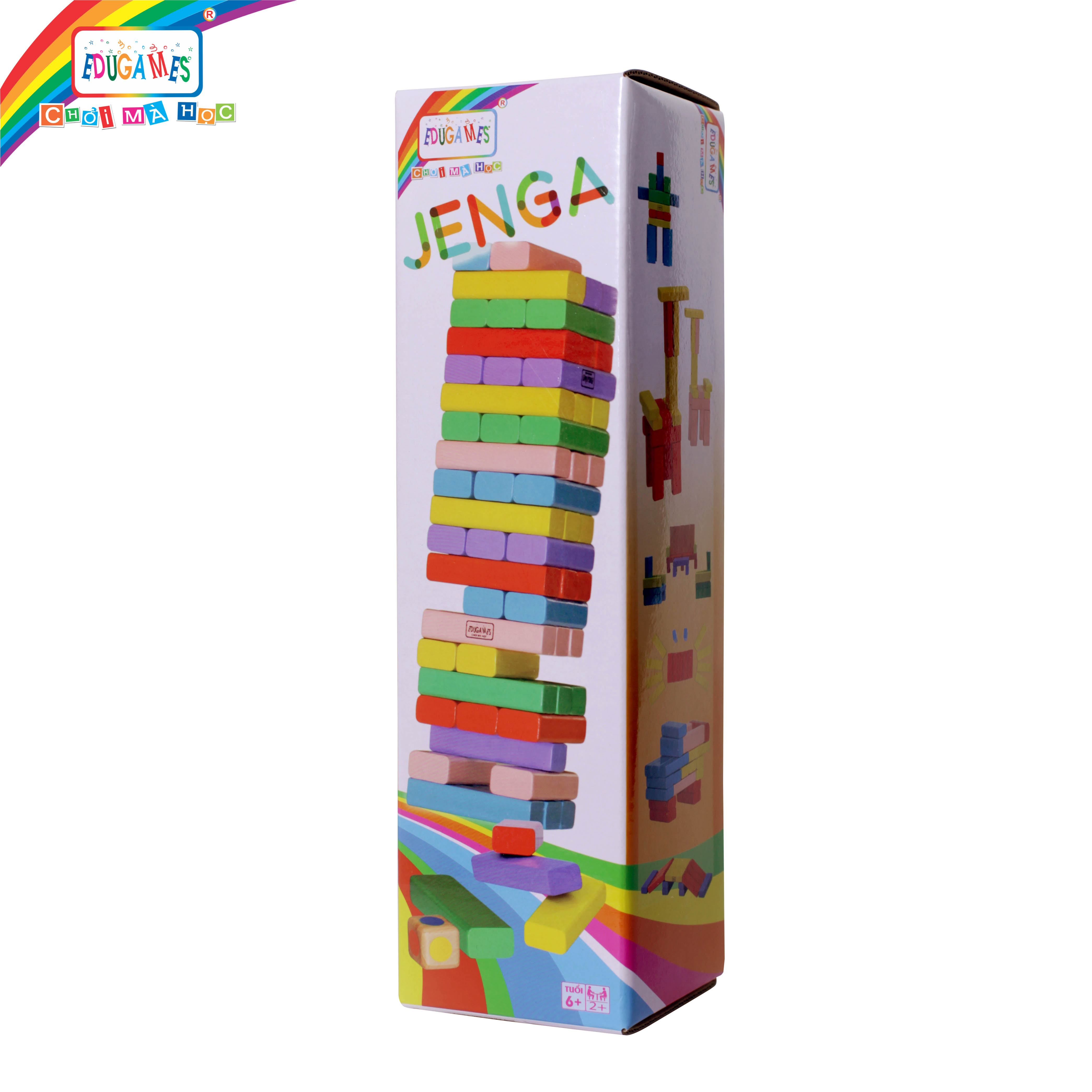 Rút Gỗ Edugames 48 thanh lớn - đồ chơi Việt Nam