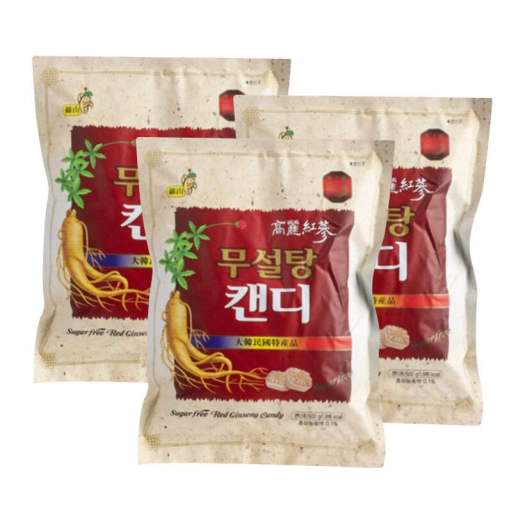Combo 3 gói Kẹo hồng sâm không đường cao cấp Sugar Free Red Ginseng Candy