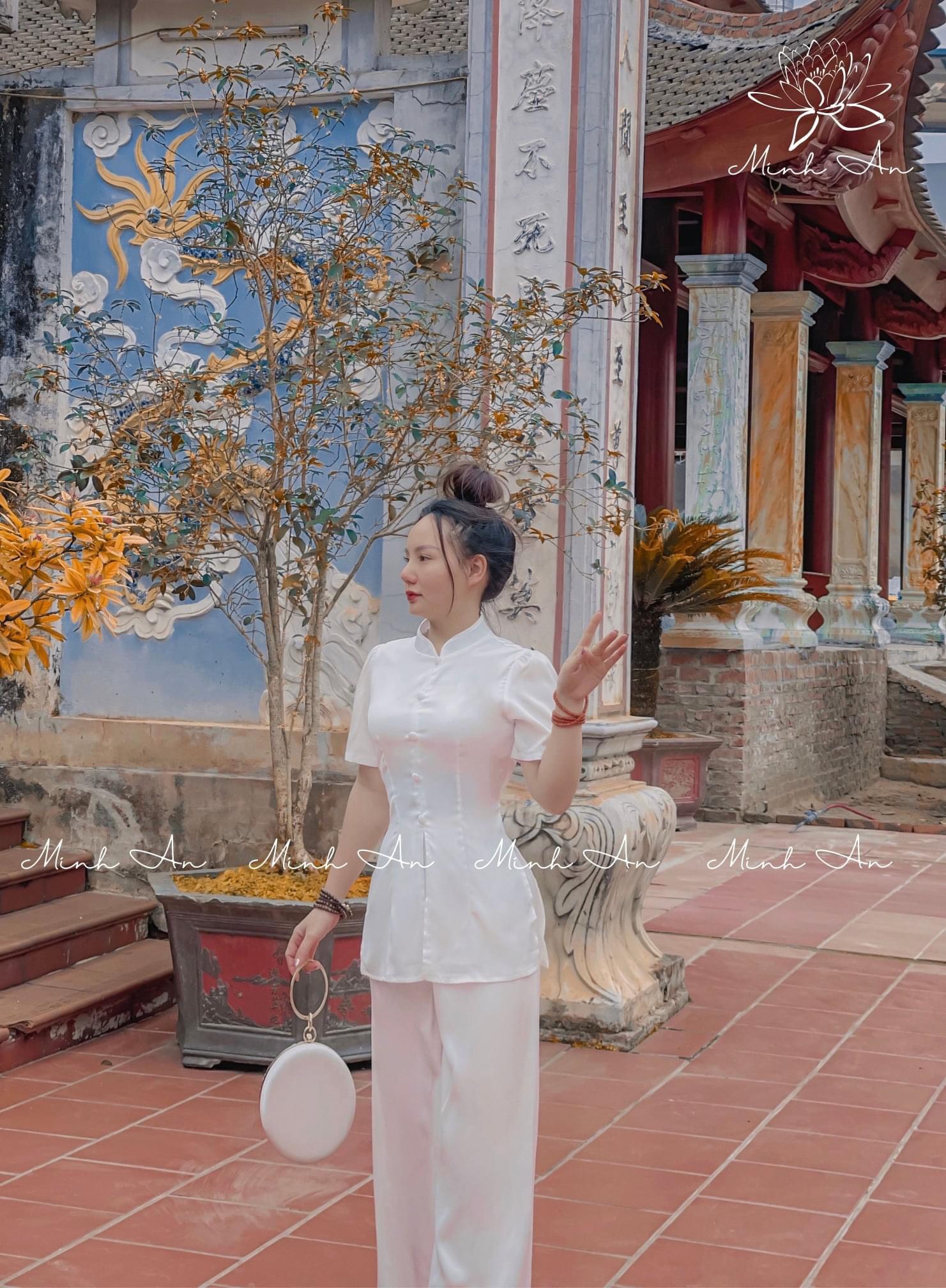 Set Đồ Đi Chùa Chất Vải Lụa Cao Cấp Trơn L11