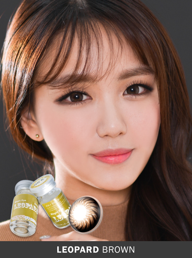 [𝗞𝗜́𝗡𝗛 𝗖𝗔̣̂𝗡 𝗟𝗢𝗔̣𝗡] Áp Tròng 1 Năm Màu Nâu Đỏ Leopard Brown ANN365 Hàn Quốc cho mắt khô yếu (1cặp)