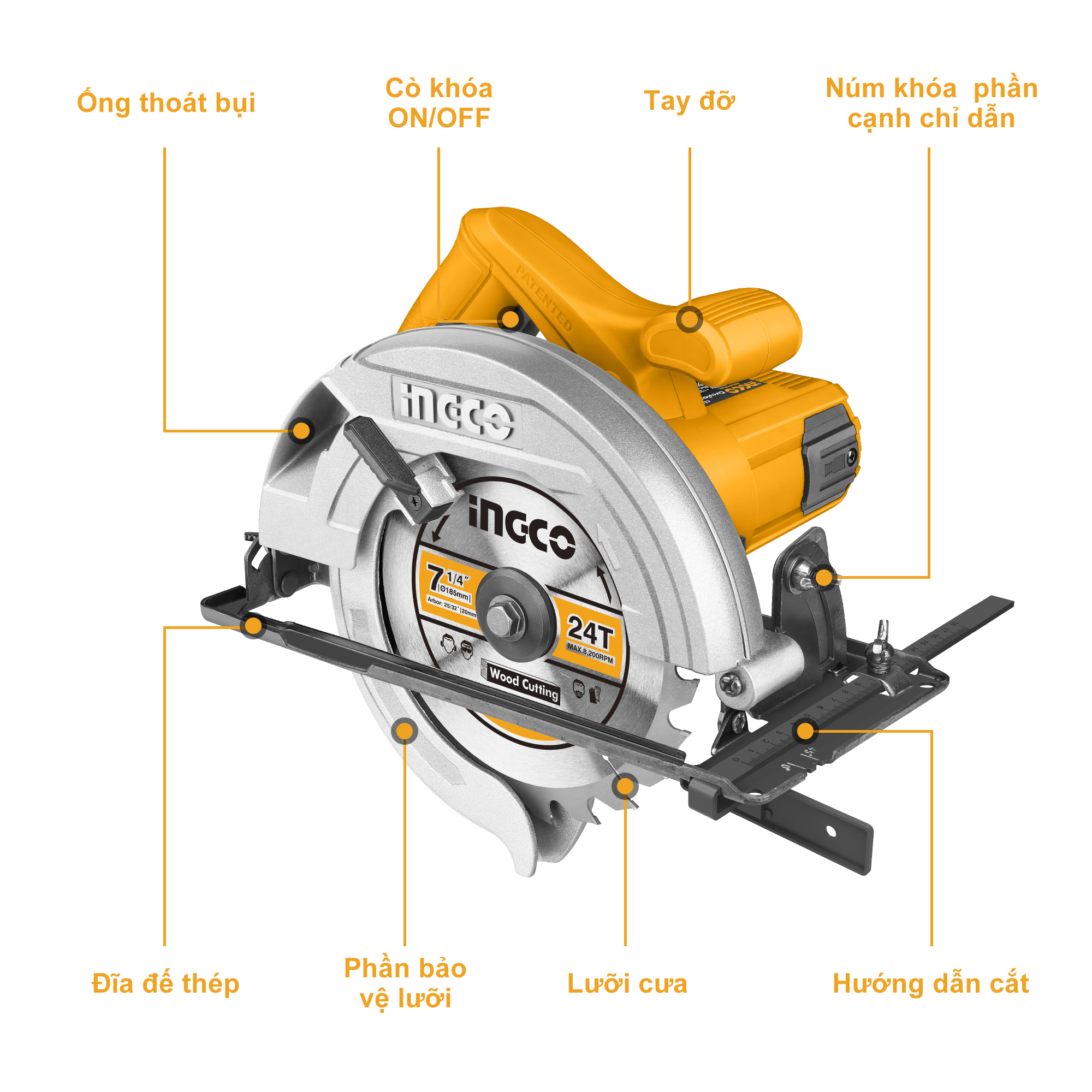 MÁY CƯA ĐĨA INGCO 1400W - 185M CS18538