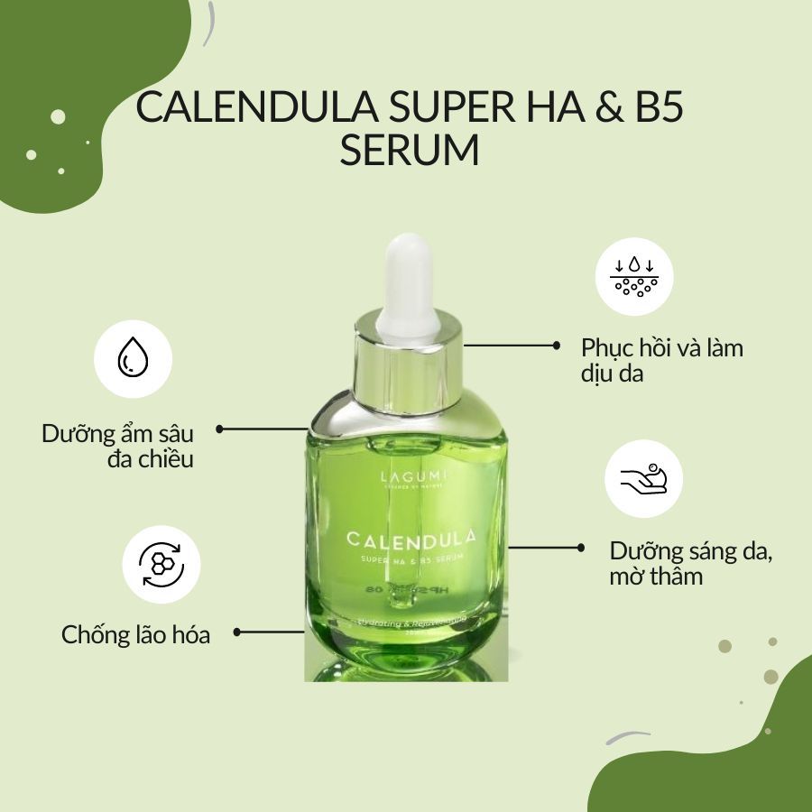Combo sữa rửa mặt và serum dưỡng ẩm LAGUMI