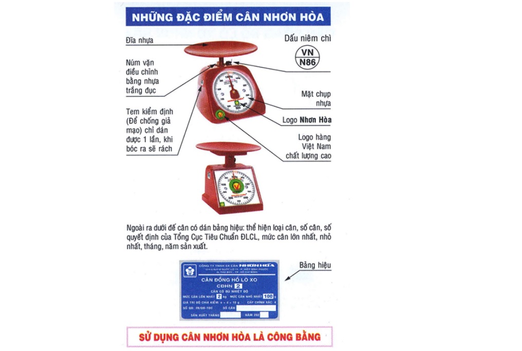 Cân nhựa tròn 1 kg