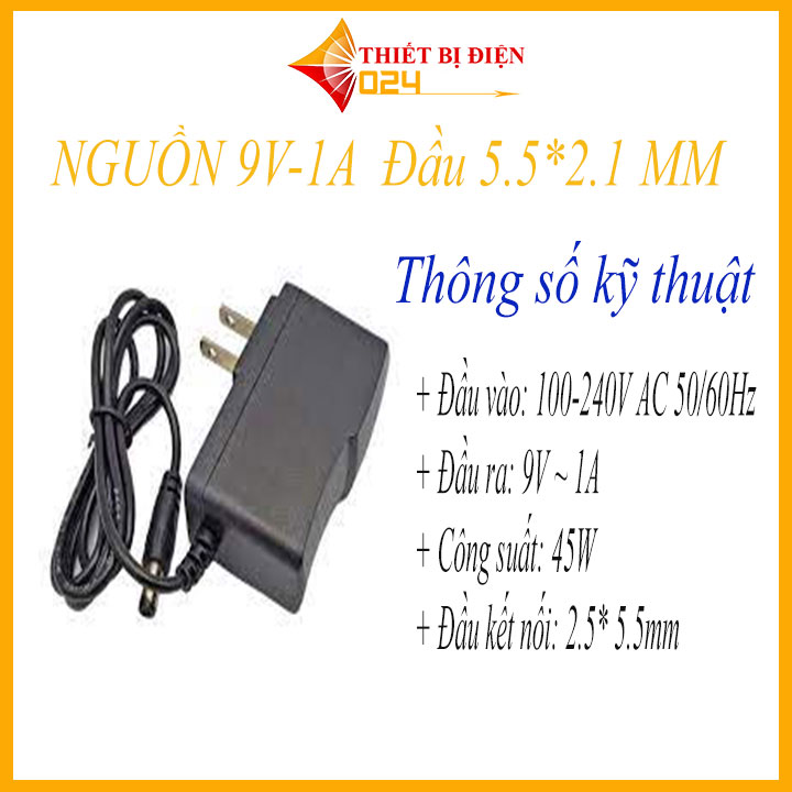 Nguồn 9V-1A 5.52.1 mm(ADAPTER)