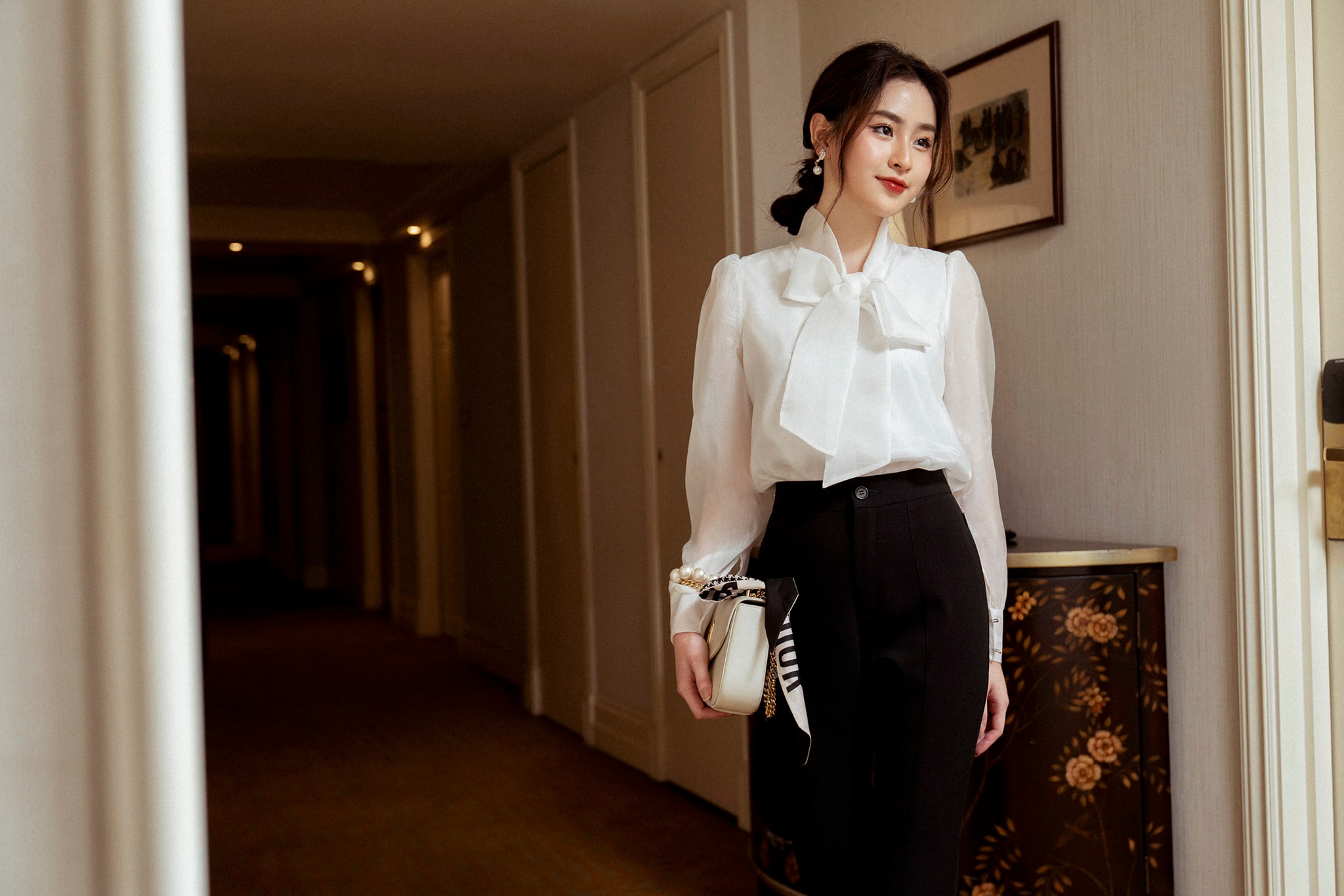 Quần ống loe gân dọc TIINSTORE Q0D110