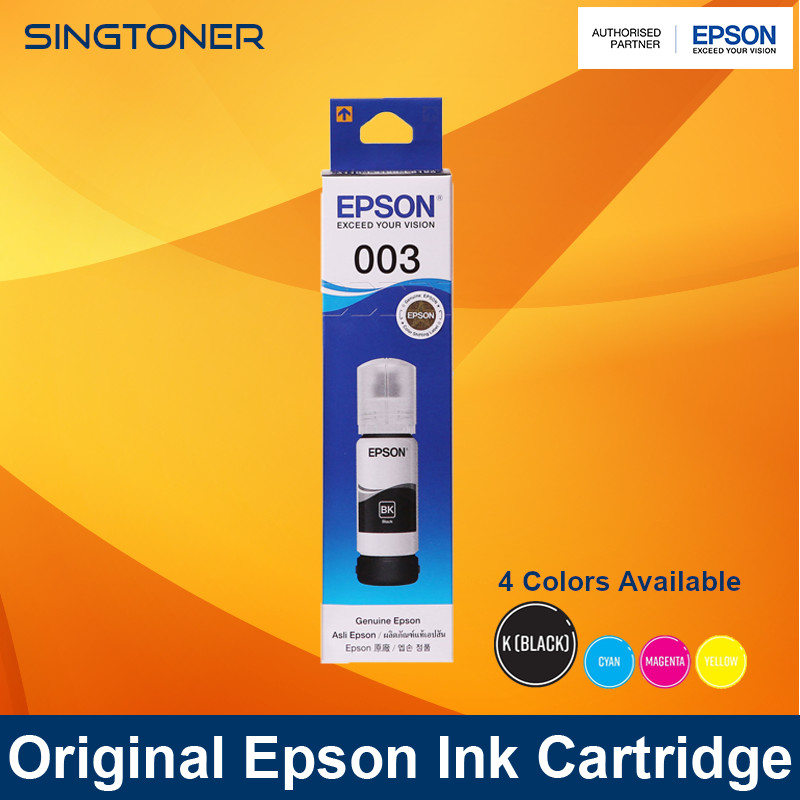 [Original} Epson 003 Black Ink Bottle for L3110 L3150 L5190 L3210 L3250