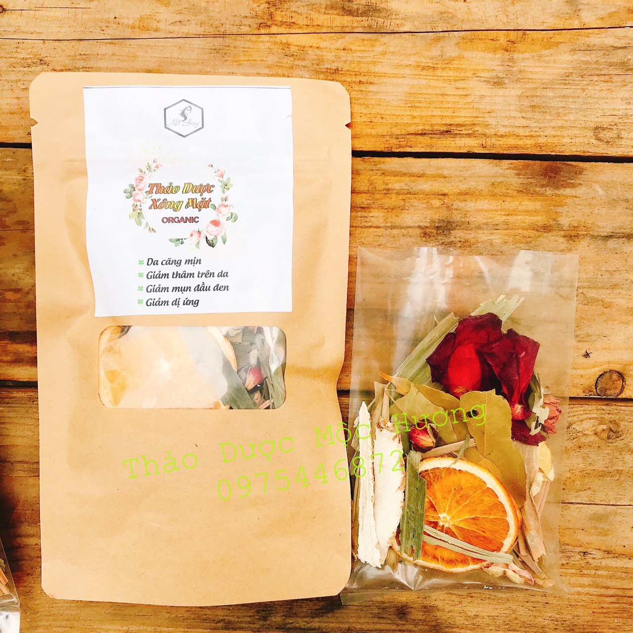 [GÓI LỚN DÙNG NHIỀU LẦN] - XÔNG MẶT THẢO DƯỢC ORGANIC - MỘC HƯƠNG