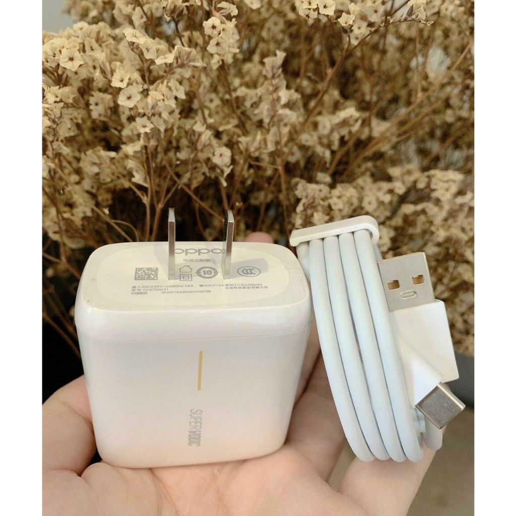 Bộ sạc siêu nhanh Super Vooc 6A 65W Chân TypeC