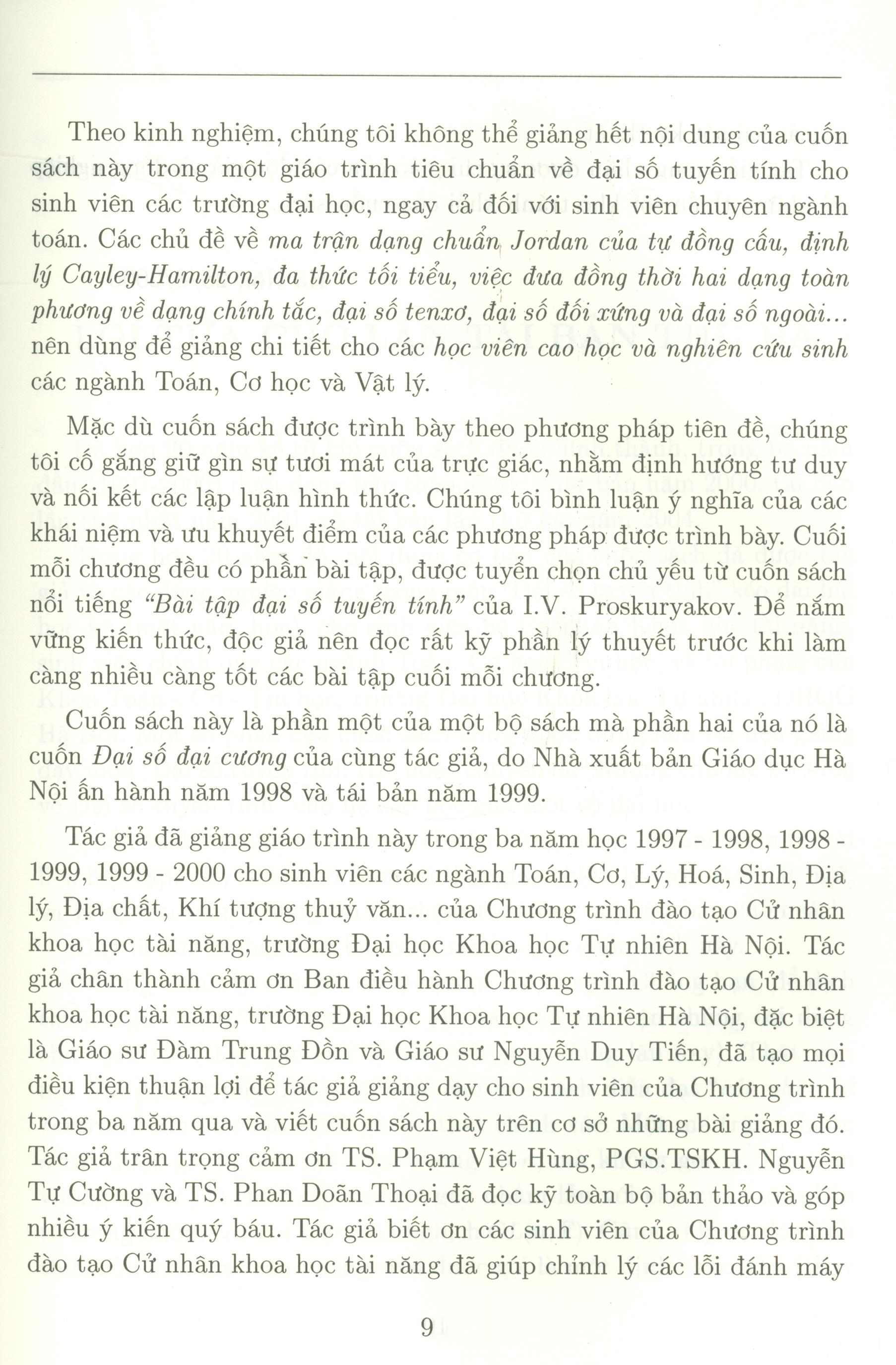 Đại Số Tuyến Tính