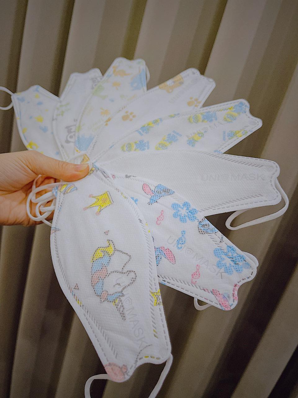 COMBO 50c Khẩu Trang Cho Bé 4D KF94 UNIMASK ( 3-8 tuổi )