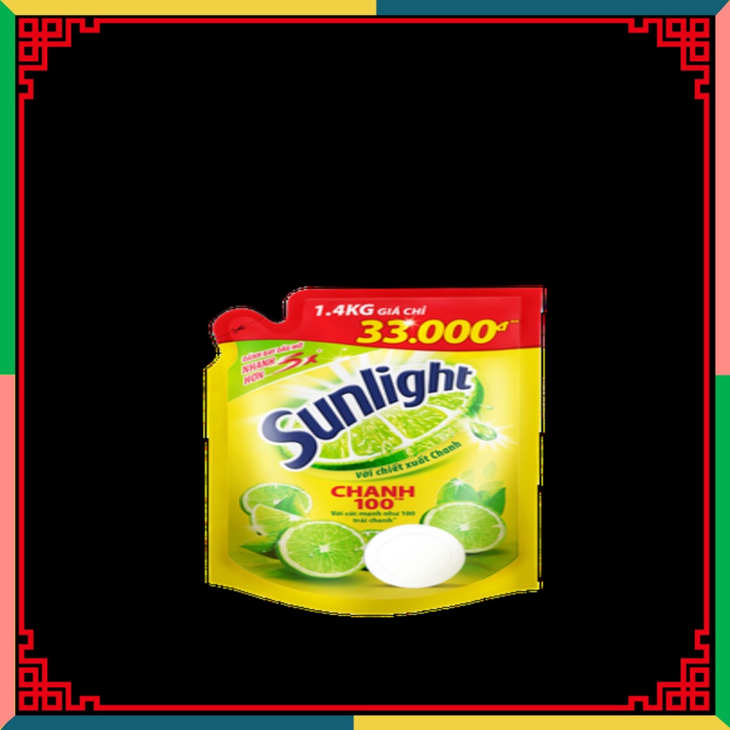 (HOT LIKE) Nước rửa chén/bát Sunlight Chanh túi 1.4kg