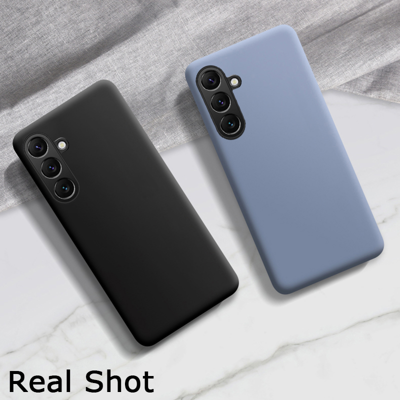 For Samsung Galaxy A17 Phone Case Fashion Straight Soft Liquid Silicone Cover Camera Protection Shockproof for Samsung Galaxy A07 Cover Casing HP.