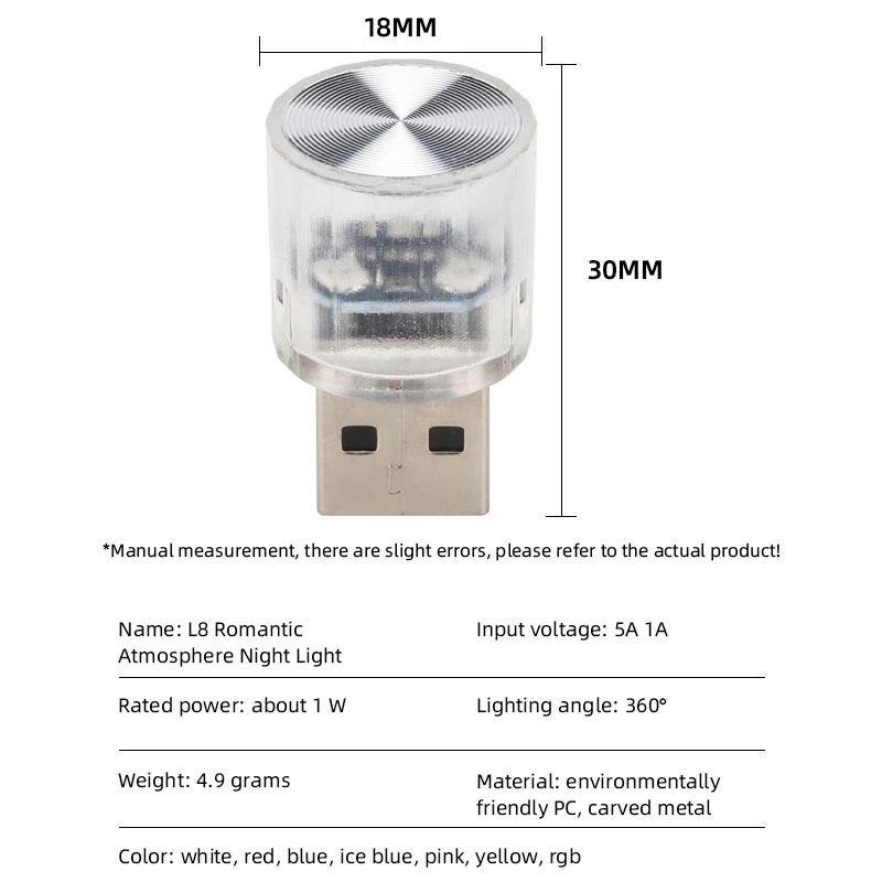 Đèn led mini usb cho xe hơi đèn trang trí cho nội thất ô tô máy tính bảng-INTL