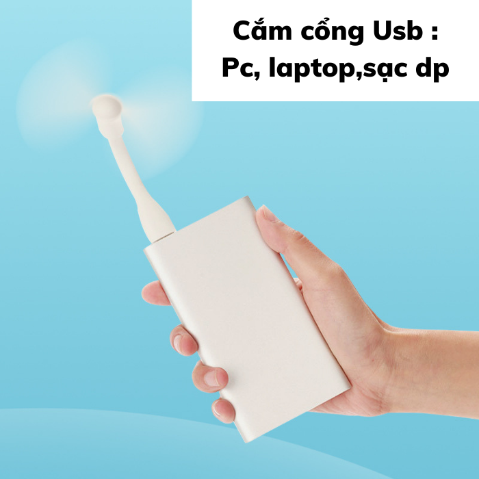 Quạt mini 2 cánh cổng USB  - Quạt 2 Cánh usb Siêu Mát