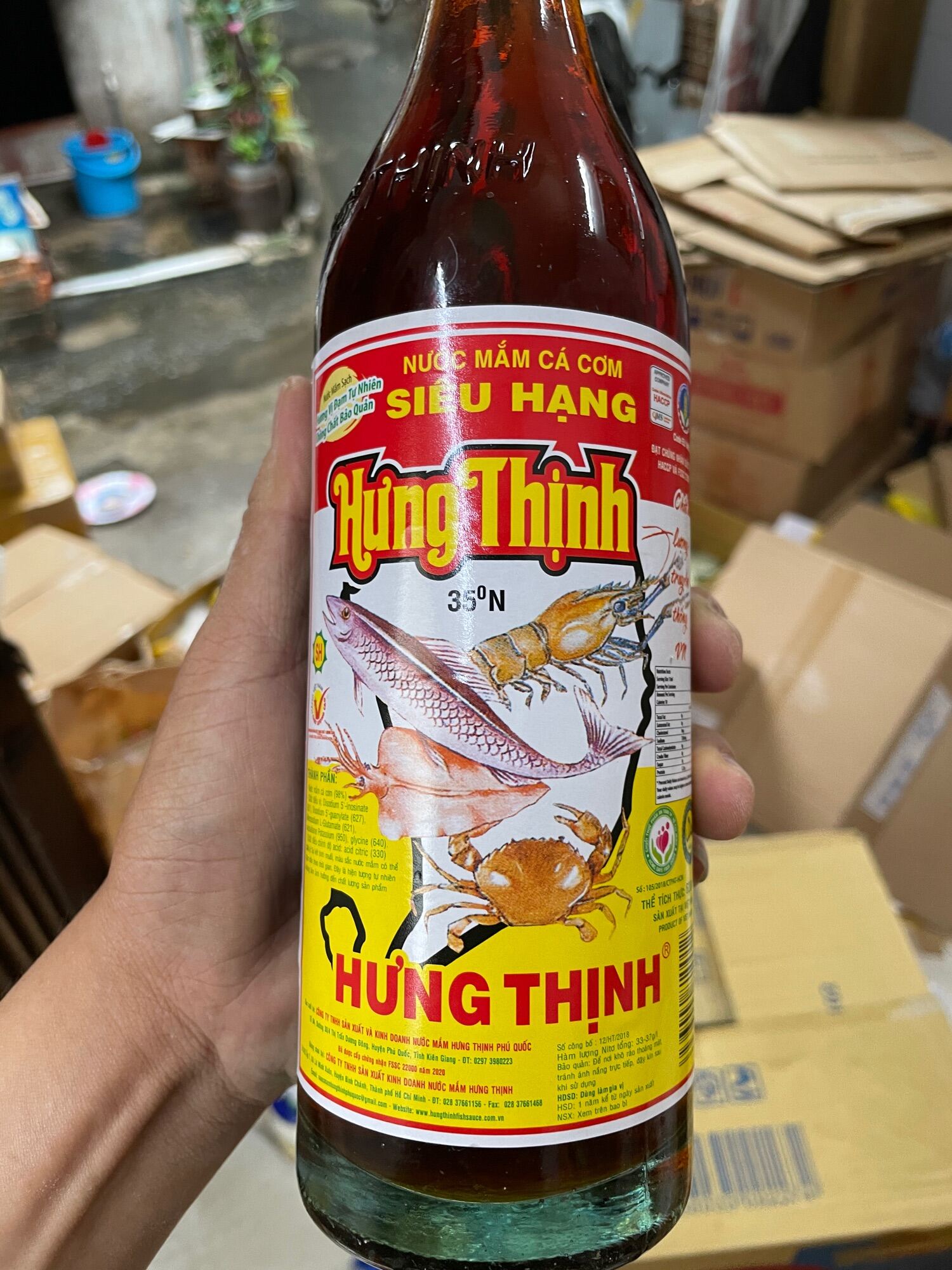 NƯỚC MẮM HƯNG THỊNH 35 ĐỘ ĐẠM 620ML