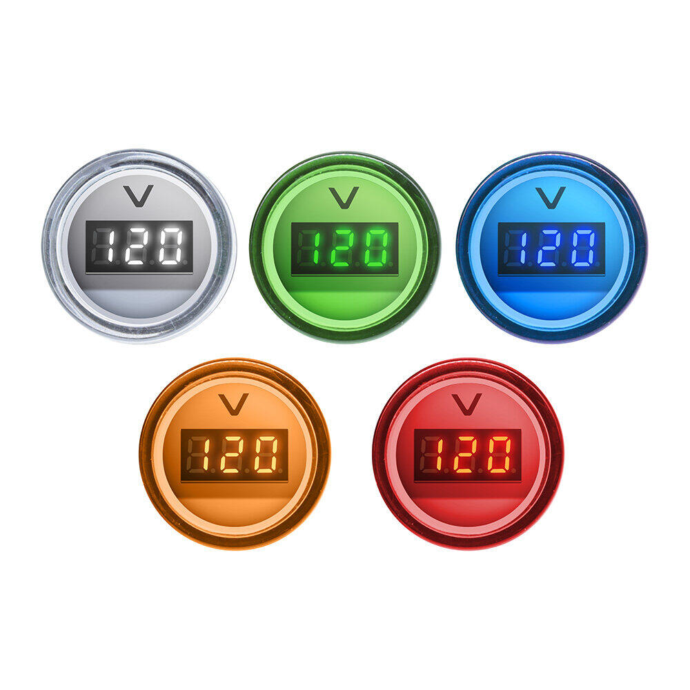Original diymore slope12V DC Digital LED Display Voltmeter Waterproof Car Motorcycle Voltage Volt Gauge Panel Meter