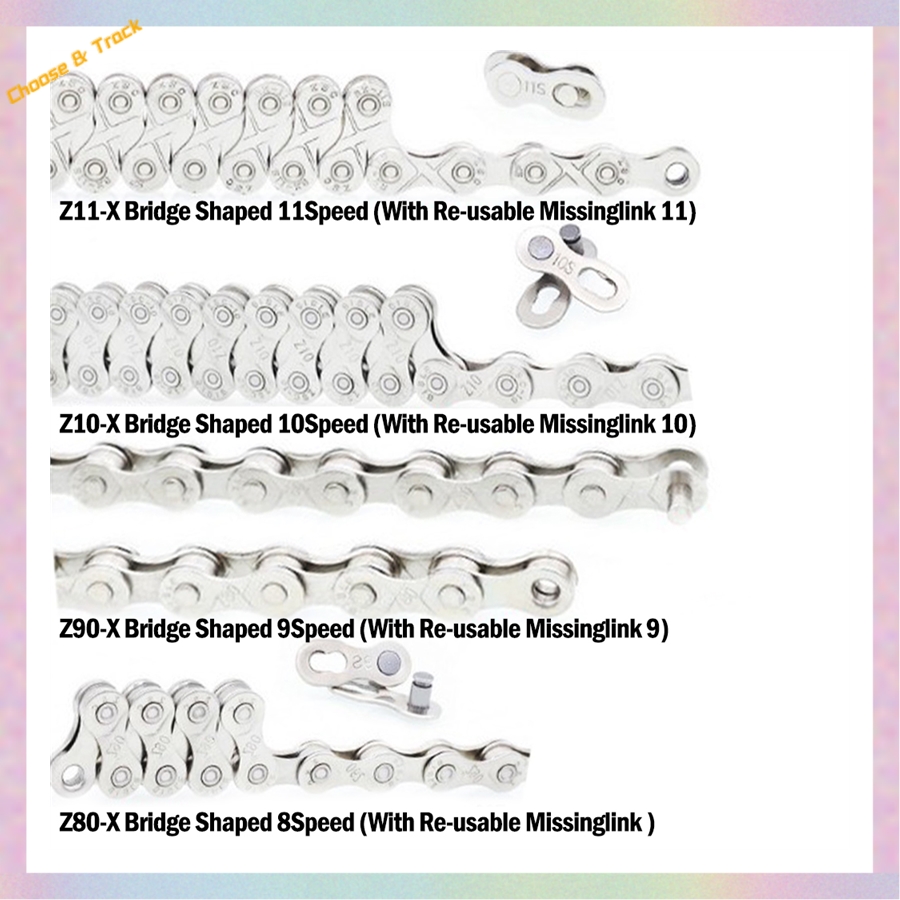 【Shop with Confidence】 HOT 2023 Style Stainless Steel 6/ 7/ 8 /9 /10 /11/12 Speed Mountain Bike Chain Mountain Bike Fully Electroplated Silver Chain.