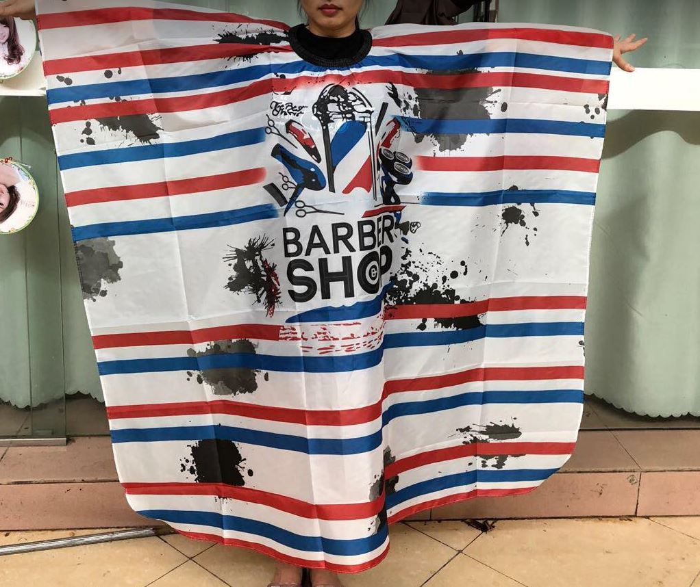áo choàng, khăn choàng cắt tóc Barber đủ mẫu