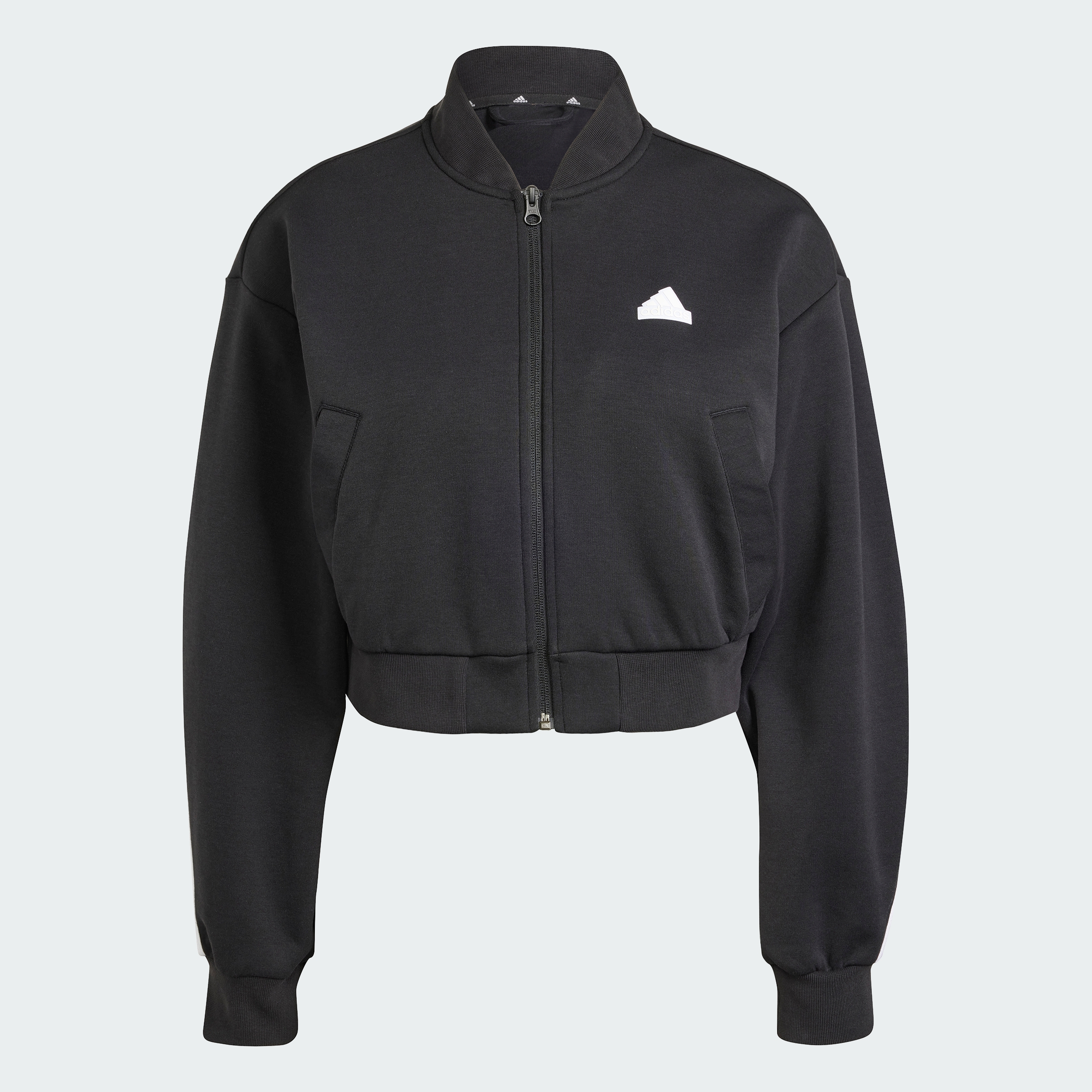 Adidas phong cách sống áo khoác bomber 3 sọc future icons nữ đen ip1566