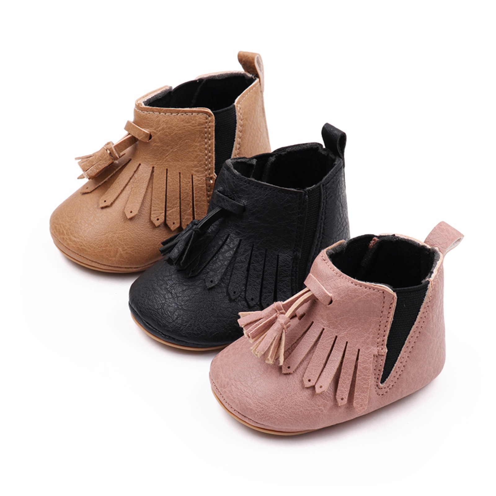 Newborn Girl Ankle Boots Fashion Tassels PU Winter Boots Warm Baby Walking