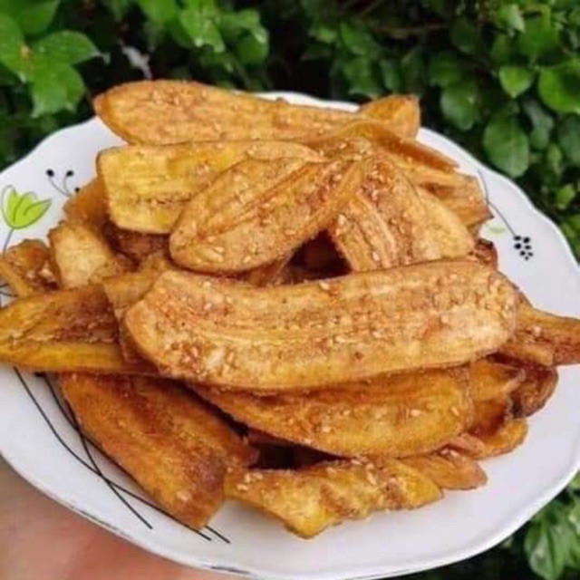 500gr chuối sấy mè gừng giòn tan