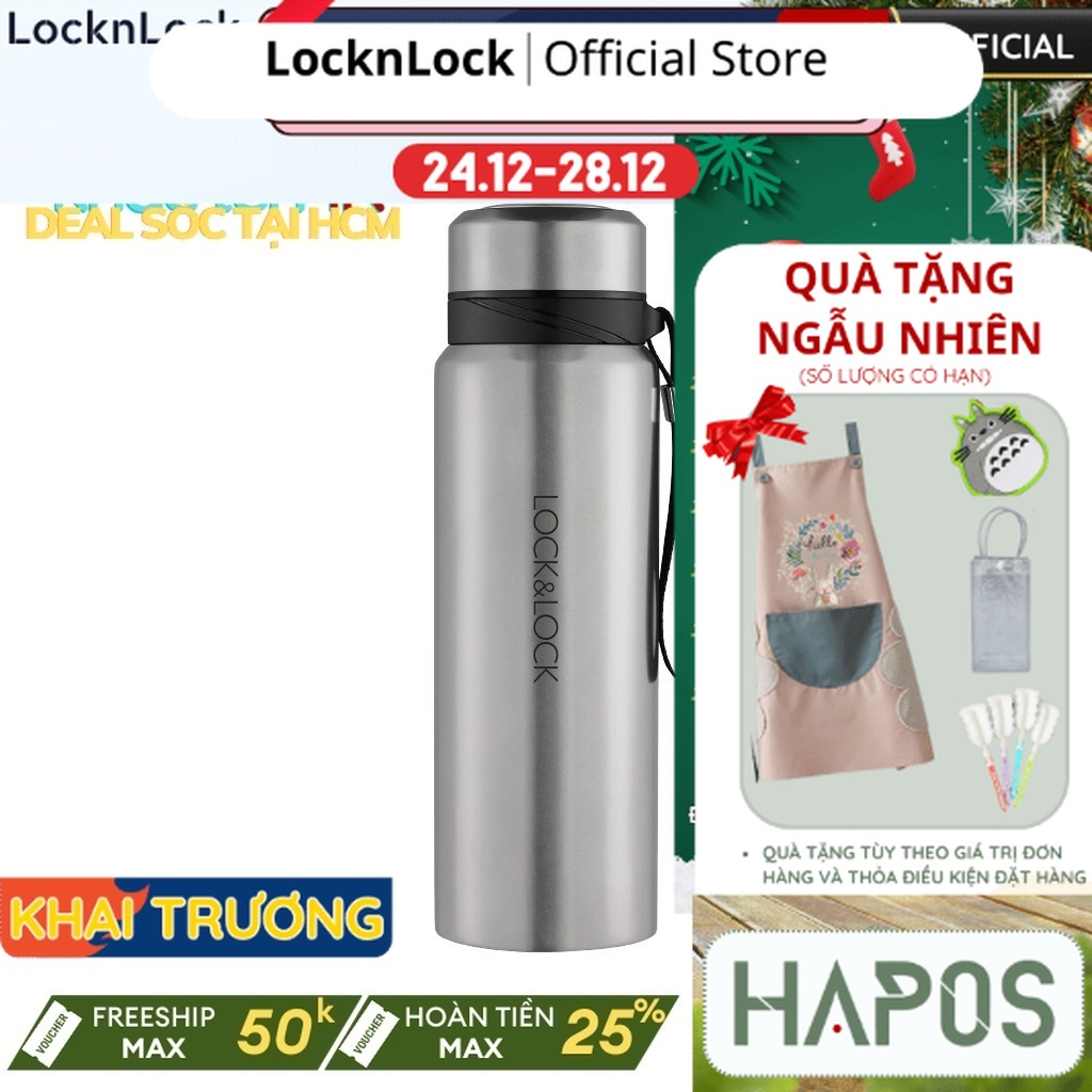 Bình giữ nhiệt locknlock vacuum bottle locknlock - lhc6180 - hapos official