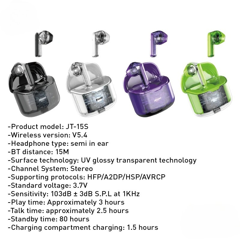 ๐งFast Shipping ๐งJ225 BT 5.3 Stereo Sound Transparent Waterproof Gaming ...