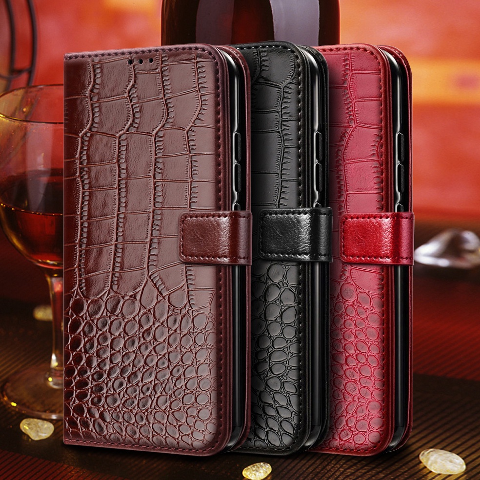 Crocodile Leather Case For Nokia 6.2 7.2 Flip Cover