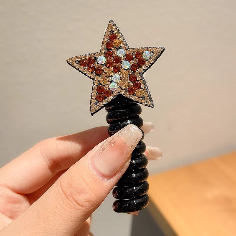 Rainbow Flower/Star High Elastic Spiral Hair Band