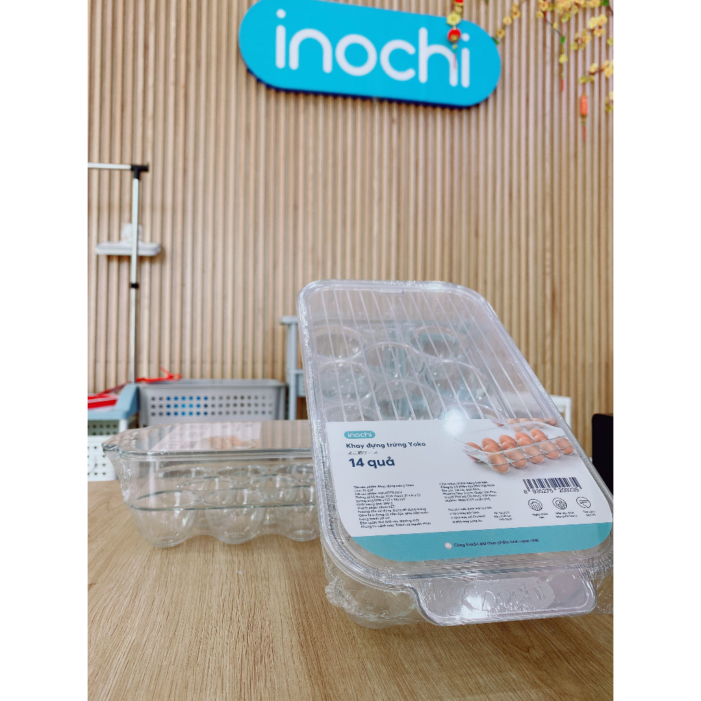 Bộ Khay đựng trứng 12 quả, 14 quả Inochi, an toàn tiêu chuẩn Nhật