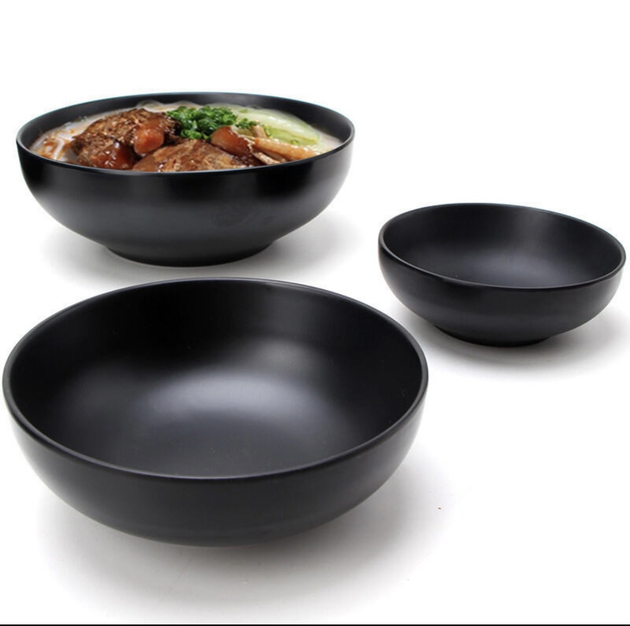 Bát tô sứ đen nhám 15 cm giữ nóng chất liệu gốm sứ cao cấp kiểu Nhật