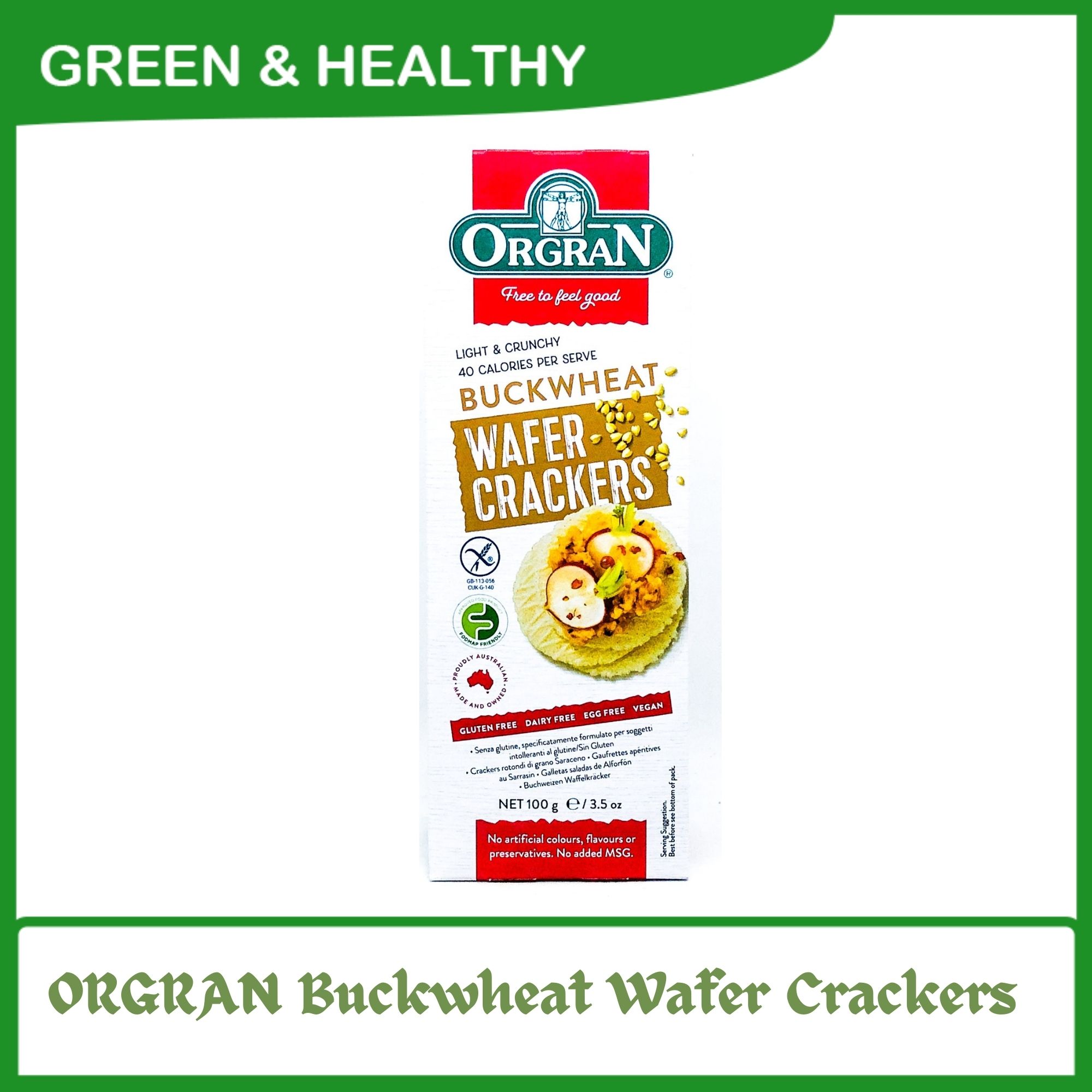 ORGRAN Wafer Cracker Gluten Free 100G Lazada