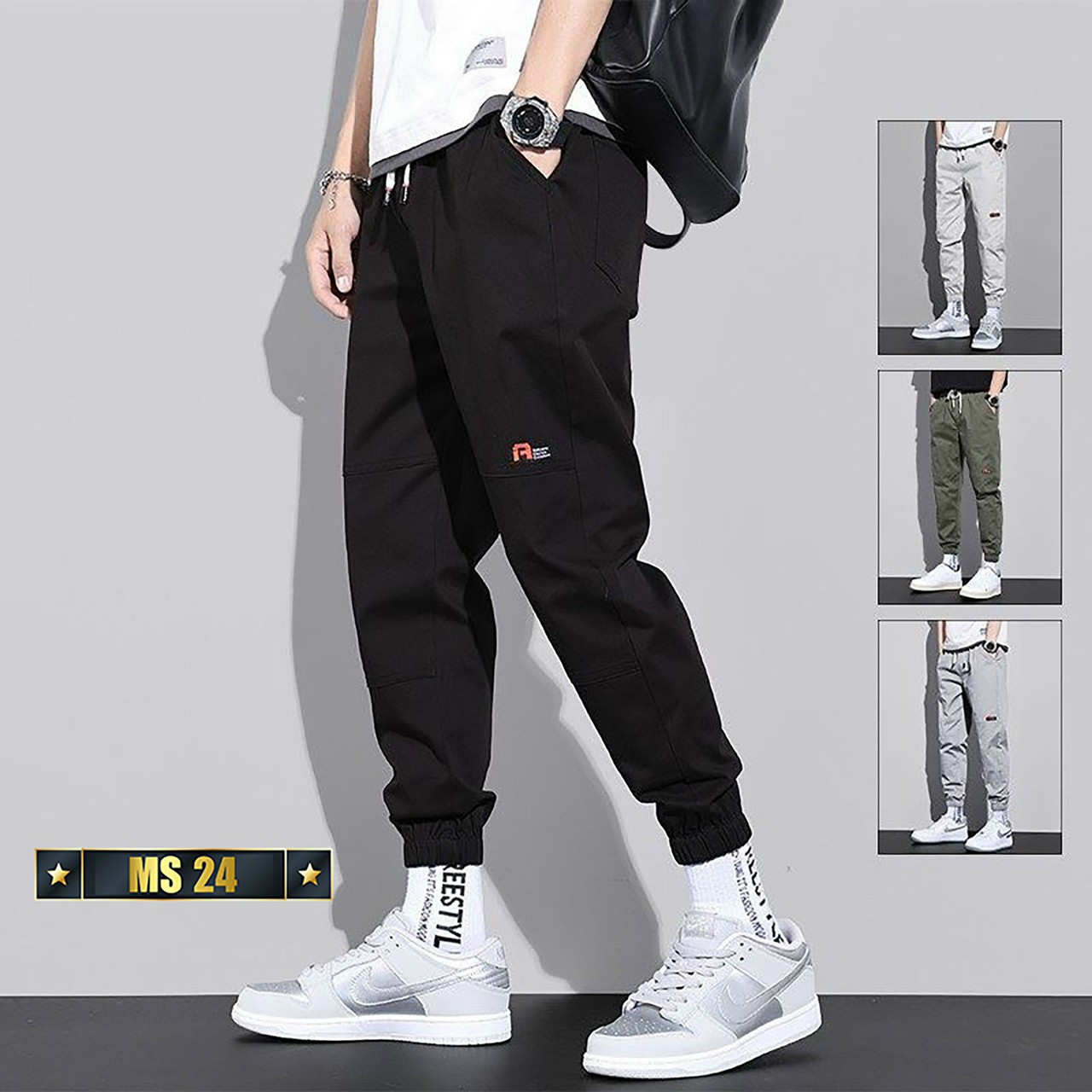 Quần Jogger nam thể thao thiết kế đơn giản phong cách - Chất dày dặn co giãn 4 chiều - Hottrend hàng VNXK thời trang Menshopps TY-12