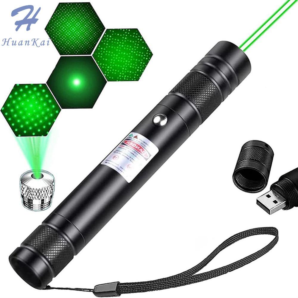 HK 10000m USB Charging Laser Torch Green Laser Pointer High Powerful Dot Single Starry Burning Match