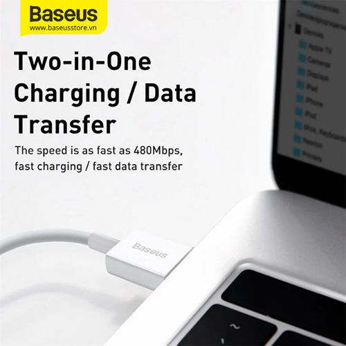 Cáp sạc nhanh Lightning Baseus Superior Series USB to iP 2.4A