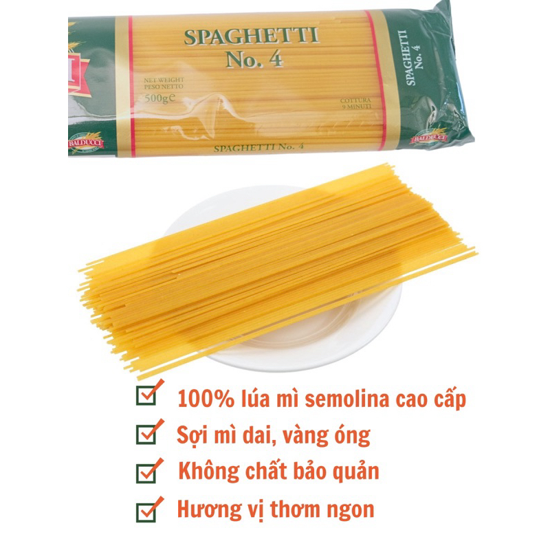 Mì ý spaghetti No.4 Balducci 500g