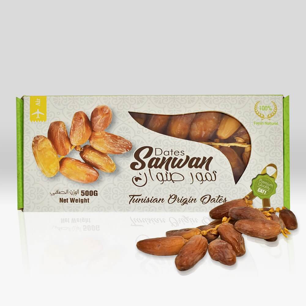 Hàng Air Cao Cấp - Chà Là Nguyên Cành Sấy Dẻo Dates Sanwan Tunisia 500gr Giảm Căng Thẳng Đẹp Da - THỰC PHẨM ĂN CHAY