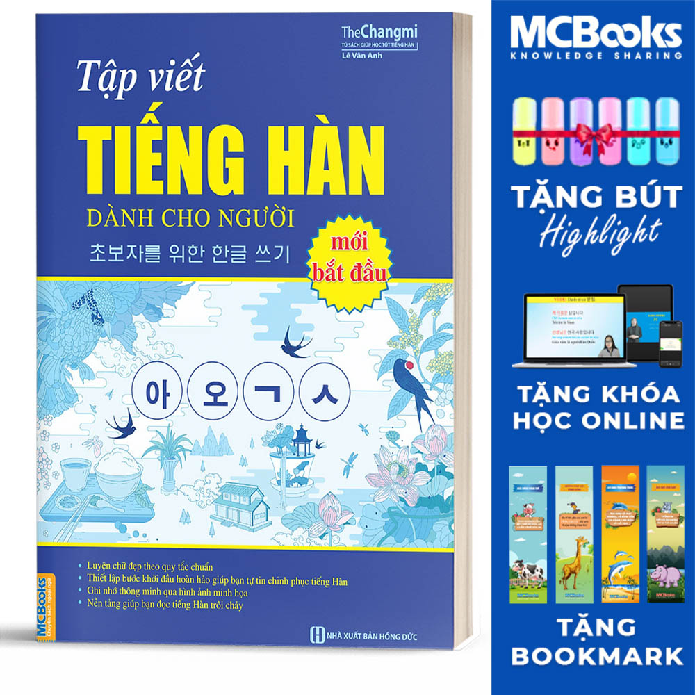 Tập Viết Tiếng Hàn Dành Cho Người Mới Bắt Đầu - MCBooks