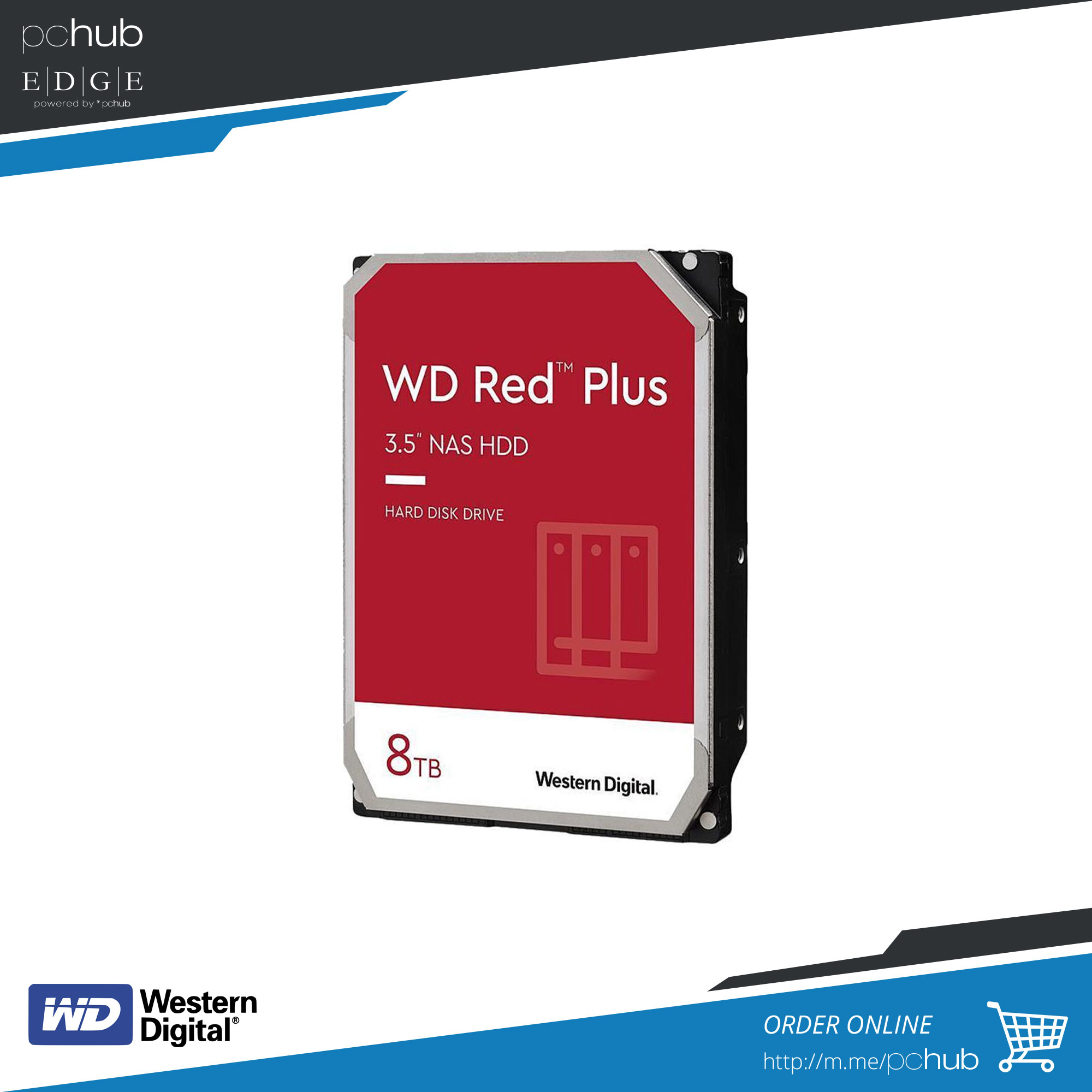 8tb WD Red Plus hdd, for NAS, 256mb 7200rpm, pn WD80EFZZ Lazada PH