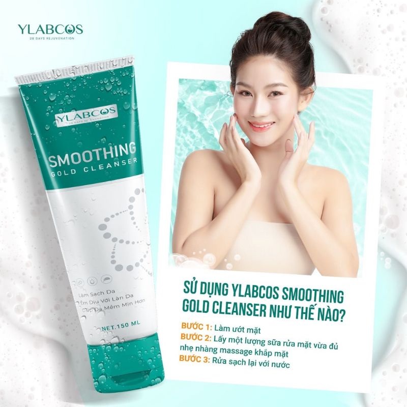 Sữa rửa mặt vàng Dr Lacir chính hãng - Sữa rửa mặt Smoothing Gold Cleanser Dr Lacir