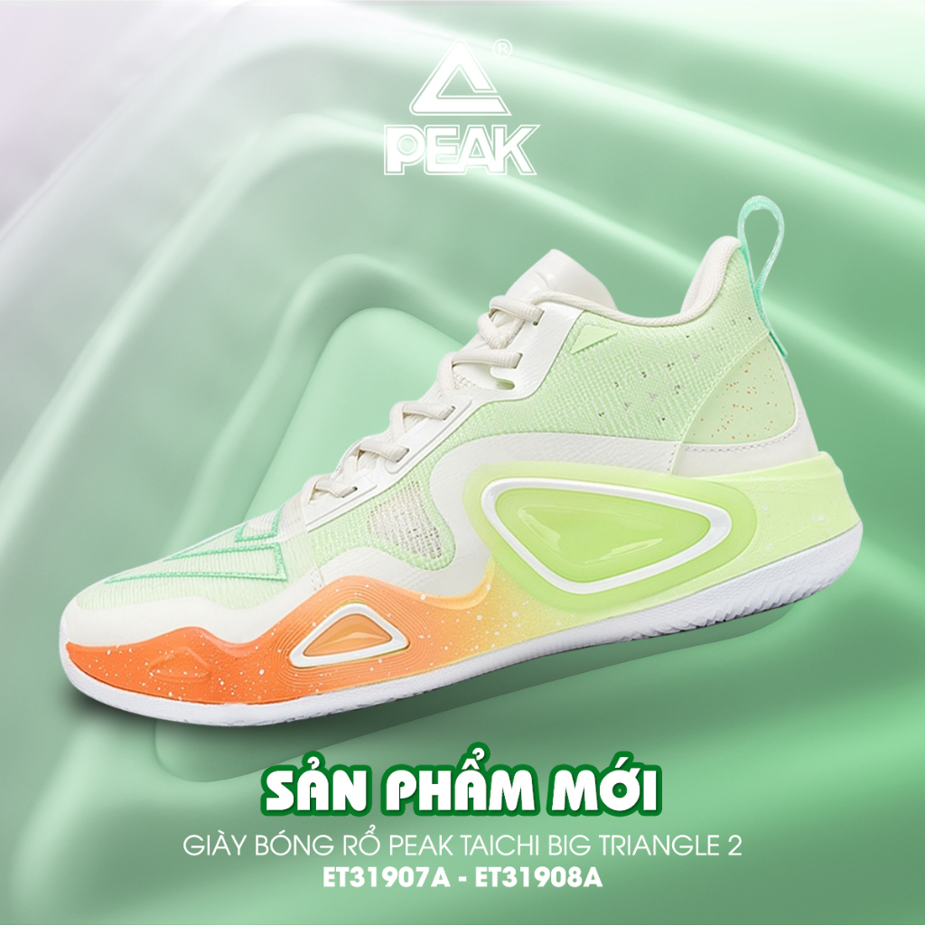 [Nhập code LAZSOCIALMAY giảm 15%] Giày bóng rổ Nam PEAK Taichi Big Triangle 2 ET31907A
