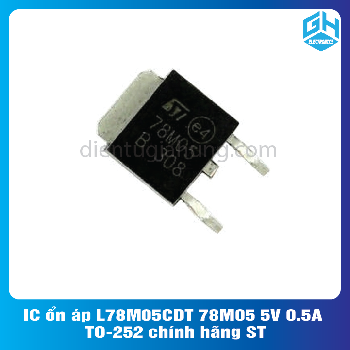 Ic ổn áp l78m05cdt 78m05 5v 0.5a to-252 chính hãng st