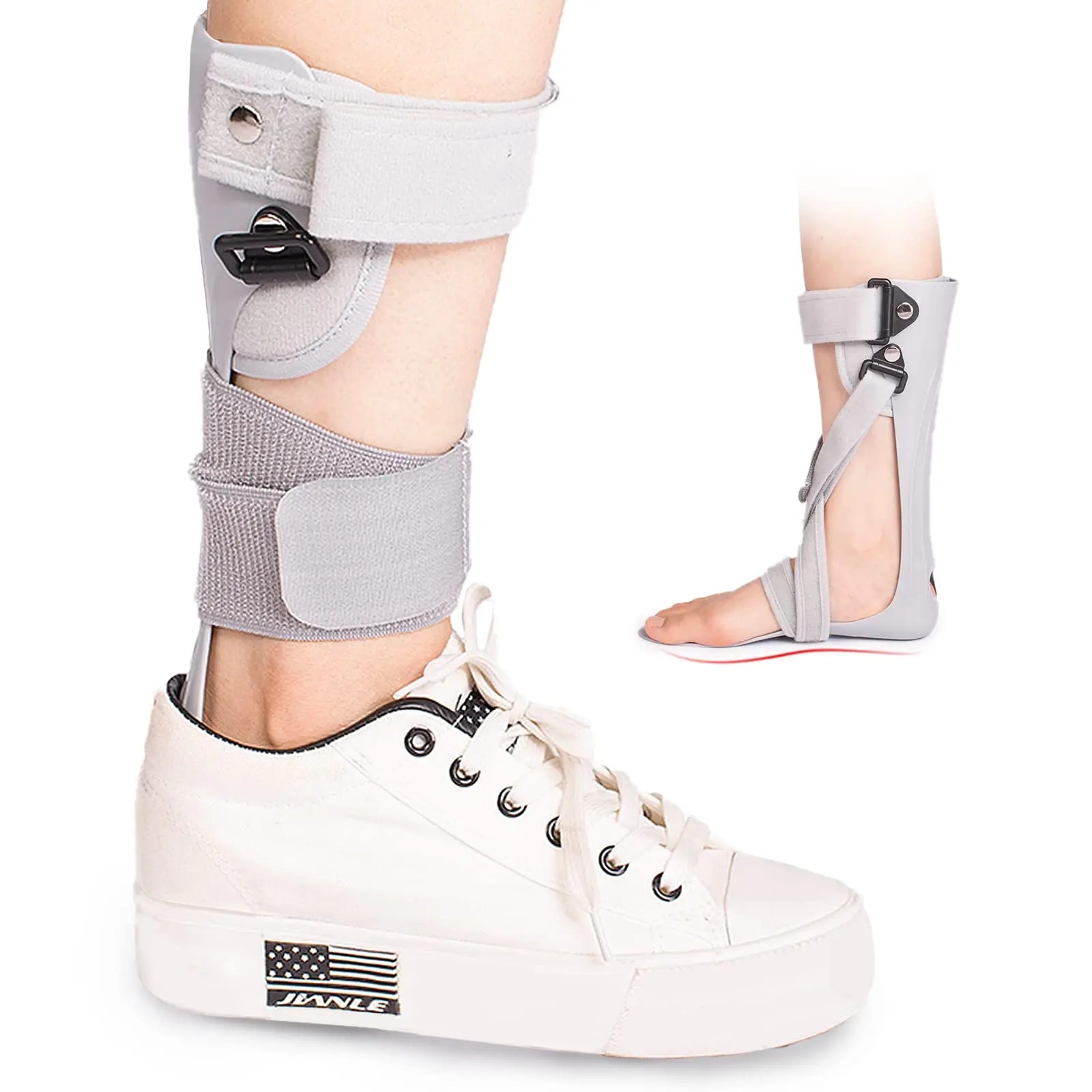 Tairibousy Afo Foot Drop Brace Splint Ankle Foot Orthosis Walking with Shoes or Sleeping for Stroke Hemiplegia. 