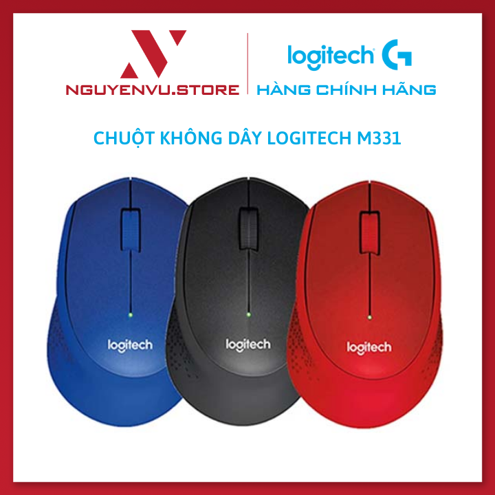 Chuột không dây Logitech M331 Silent - Hàng Chính Hãng